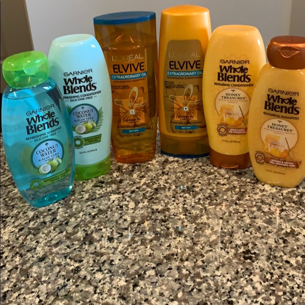🟢Garnier Whole Blends & L’Oréal Elvive Haircare!